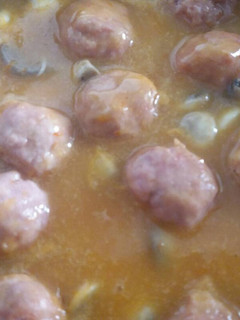 Una foto de Albóndigas de pavo con champiñones