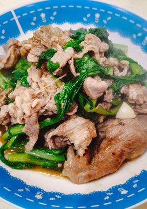 沙茶茼蒿炒羊肉 的食譜成品照片