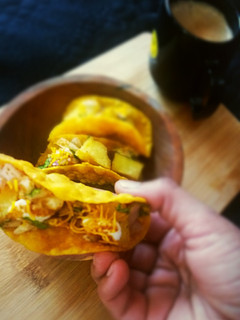 A picture of Potato chat tacos.