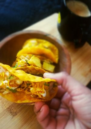 A picture of Potato chat tacos.