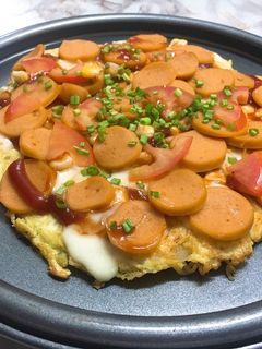Hình của món Pizza mì gói.