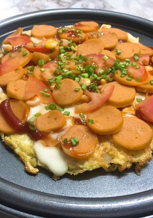Hình của món Pizza mì gói.
