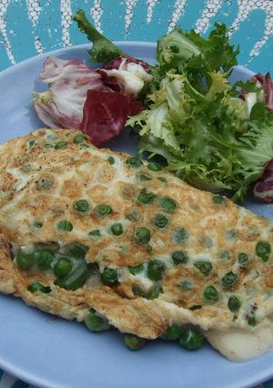 Foto principal de Tortillita verde con queso de cabra