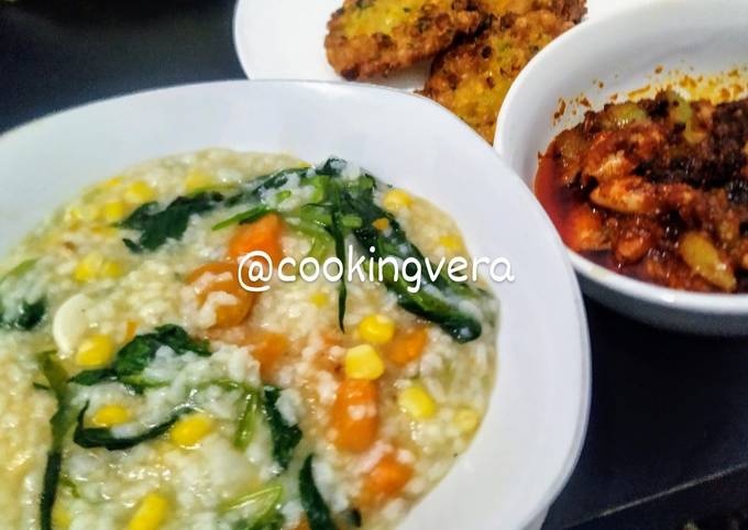 Resep Bubur manado sambal cumi Anti Gagal