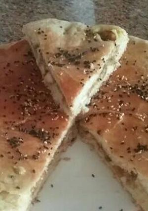 صورة لوصفة فطيرة الدجاج التركيه