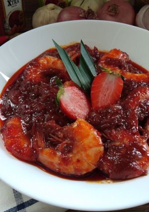 Gambar Sambal udang strawberi masam manis