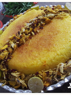 عکسی از دستور زرشک پلو با مرغ ریش ریش