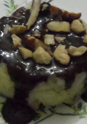A picture of Baked kheer pudding.