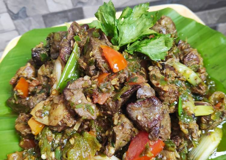 Resep: Hati ampela ayam masak cabe hijau...👍 Wajib Dicoba