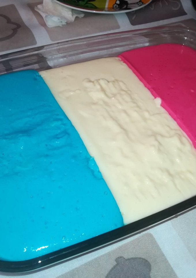 Una foto de Tarta de queso tricolor (cheesecake)
