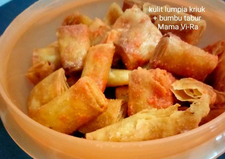 Masakan Populer Kulit lumpia kriuk + bumbu tabur Mantul Banget