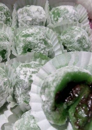 Foto resep Kue mochi isi selai coklat