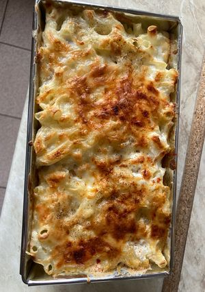 Rakott tejszínes tészta mint mindig recept fotója