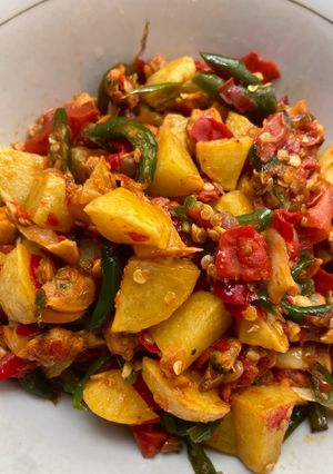 Foto resep 97. Kerang Kentang Sambal Iris