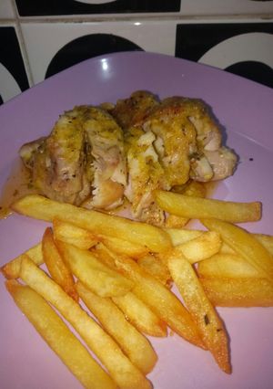 Foto resep Chicken grilled with lemon butter sauce