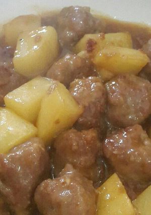 Foto resep Bola daging saus manis