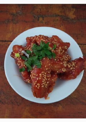 Foto resep Sayap ayam saus tabur wijen