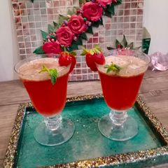 Mint and strawberry margarita ❤❤ A picture of Mint and strawberry margarita ❤❤.