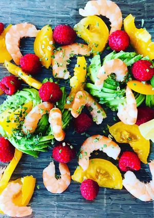 Une photo de Salade fraîcheur avocat crevettes
