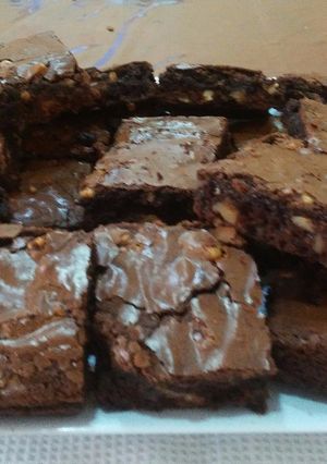 Una foto de Brownies  de chocolate y nuez