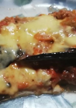 Una foto de Berenjenas a la bolognesa