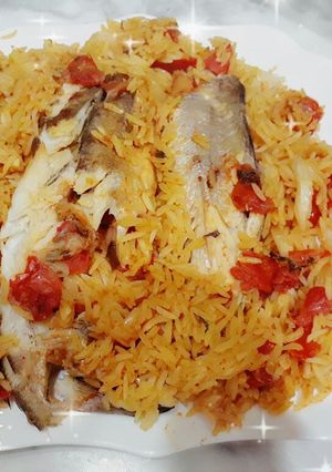 صورة لوصفة حوت مع الارز في الفرن