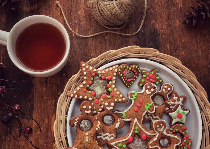 Stained Glass Gingerbread Cookies