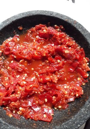 Foto resep Sambal terasi uleg mentah