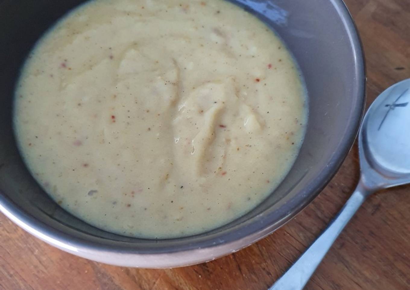 Puré de porotos con curry