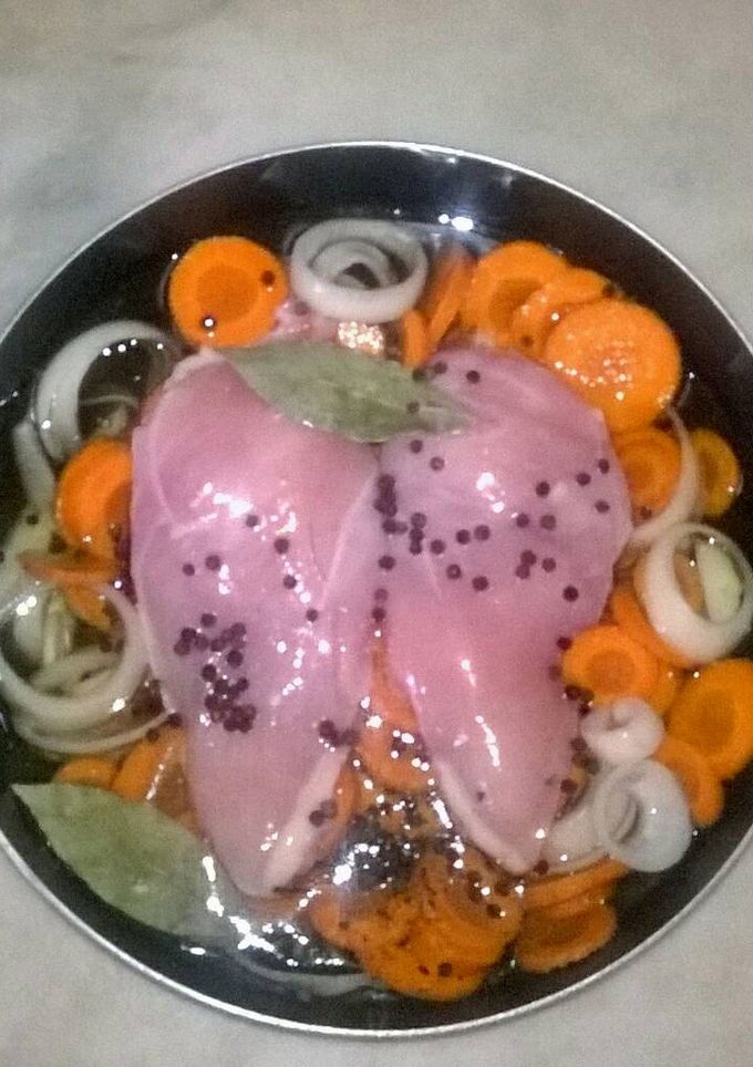 Una foto de Pechuguitas de pollo en escabeche