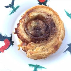 A picture of Banana With Cinnamon Sugar Pastry Roll.