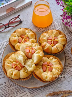 Foto resep Roti Bunga Sosis