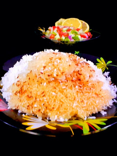 عکسی از دستور ته دیگ برنج با زیره 😋😍 چالش مهارتهای پایه ای آشپزی (ته دیگ)
