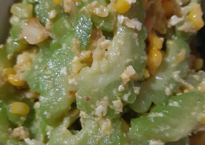 Resep: Tumis pare jagung telur Menu Enak