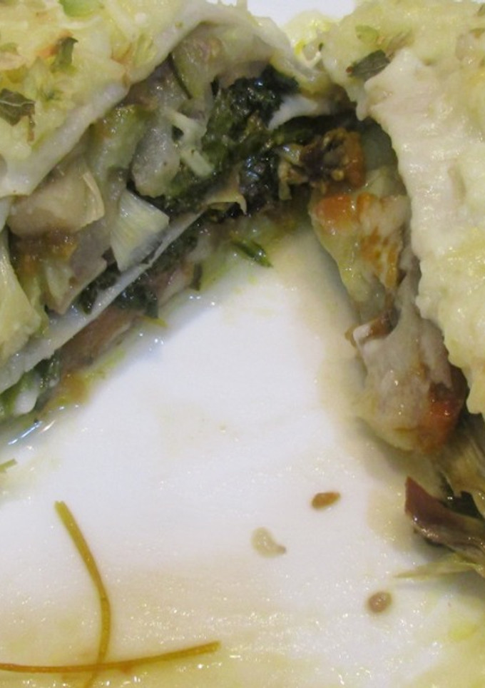 Una foto de Lasaña de verduras con Kale