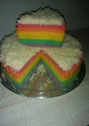 Foto resep Rainbow Cake Kukus Ny. Liem (Resep yg dimodifikasi)