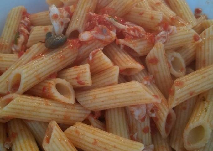 Penne al ragù di pesce personalizzato