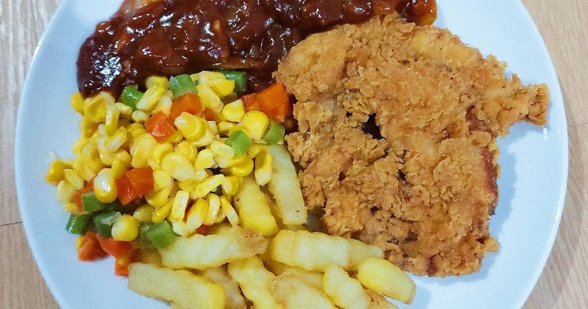 Resep Crispy Chicken Steak with BBQ Sauce oleh Devana Ferlanda Cookpad