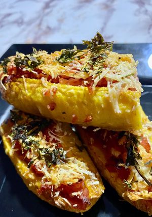 Una foto de Plátanos rellenos