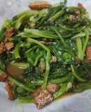 豆豉紅燒鰻炒油麥菜