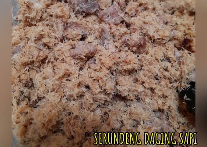 Srundeng daging sapi / serundeng daging