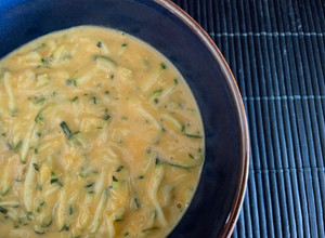 Édesburgonyás cukkini főzelék recept fotója