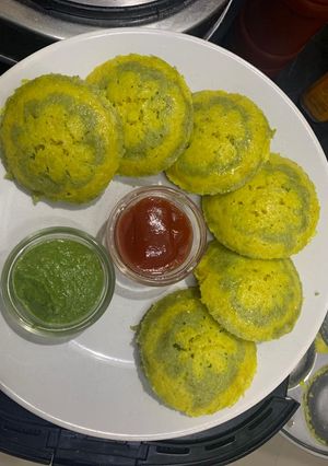A picture of Jowar Marble Dhokla.