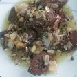 Sangre frita con cebolla