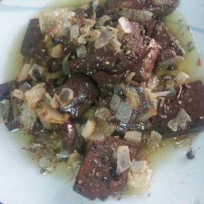 Sangre Frita Con Cebolla Receta De Espelamejor Cookpad