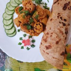 A picture of Masla Bhey ki sabzi.