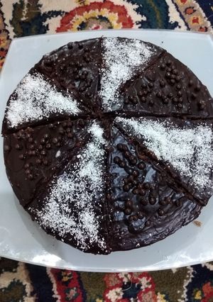 عکسی از دستور کیک شکلاتی خیس