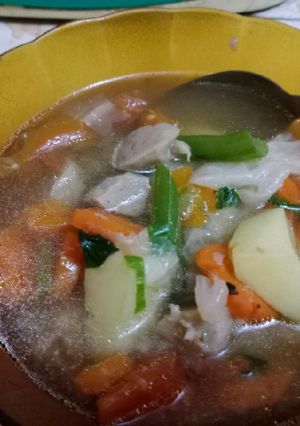 Foto resep Sayur sup baso ceria 😍