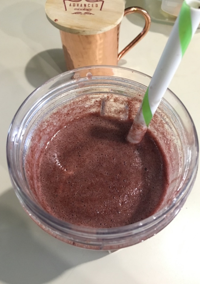 Una foto de Batido de Frutas del Bosque-Espinacas-Te Verde (smoothie)