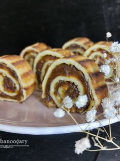 عکسی از دستور رولت کرپی خرما و گردو (خاخوردو)
